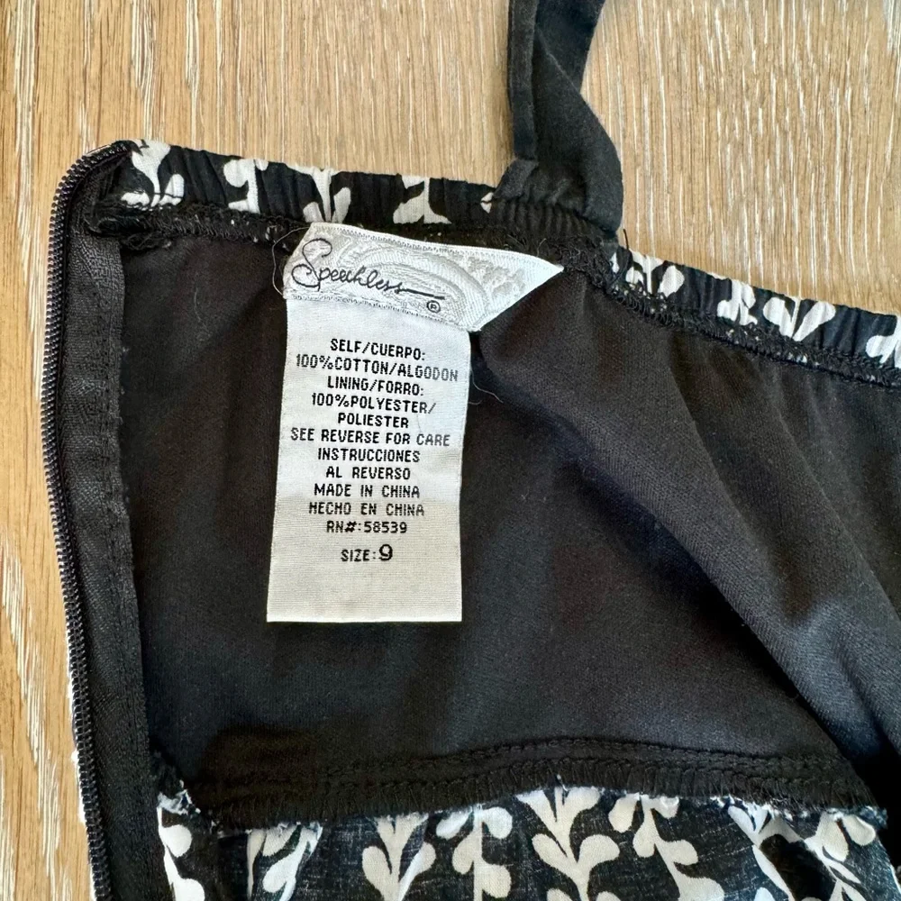 Speechless Black White check Y2K style tank top dress, size 9,‎ GUC whimsygoth
